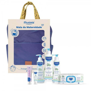 Mustela Mala Maternidade Azul, com Kit produtos