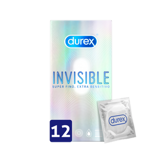 Durex Invisible Extra Lubrificante Preservativos X12