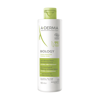 A-Derma Biology Leite Desmaquilhante Hidra Limpeza 400ml