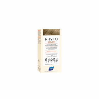 Phyto PHYTOCOLOR 9 Louro Muito Claro Leite revelador 50 mL + Creme colorante 50 mL + Máscara Protetora da Cor 12 mL