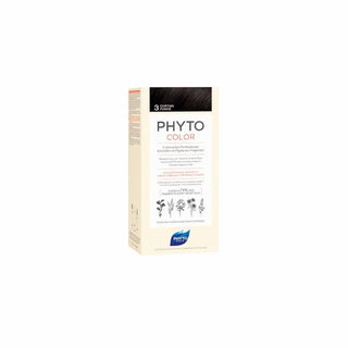Phyto Phytocolor KIT 3 Castanho EscuroLeite revelador 50 mL + Creme colorante 50 mL + Máscara Protetora da Cor 12 mL