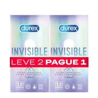 Durex Invisible Extra Lubrificante Preservativos X12 Leve2