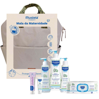 Mustela Mala Maternidade Bege, com Kit produtos