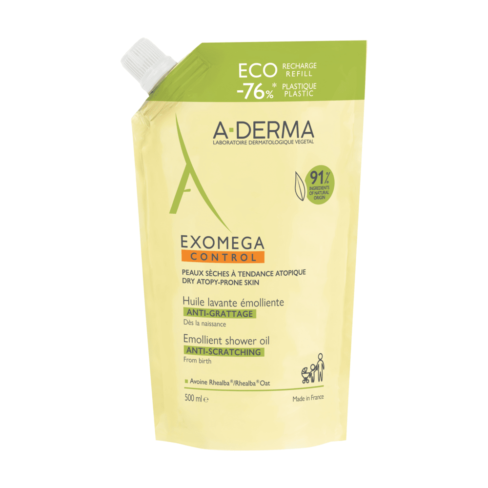 A-Derma Exomega Control Gel Lavante Emoliente 2 em 1 Corpo e Cabelo 500ml