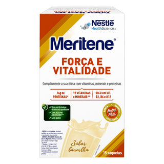 MERITENE BAUNILHA CART PO X 15 PO SAQ PROTEINAS LIPIDOS GLICIDOS SODIO POTASSIO