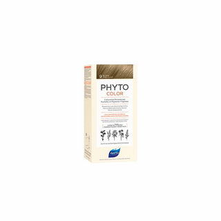 Phyto Phytocolor 9 Louro Muito ClaroLeite revelador 50 mL + Creme colorante 50 mL + Máscara Protetora da Cor 12 mL